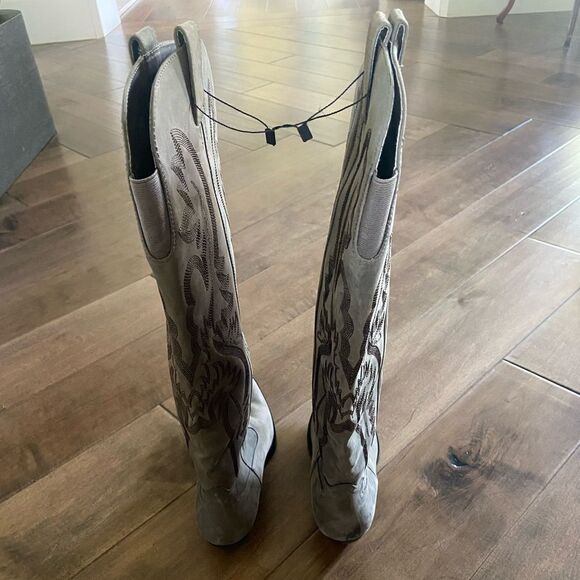 Jeffrey Campbell Finn Tall Western Boot, 8 Brown Leather - Picture 6 of 13